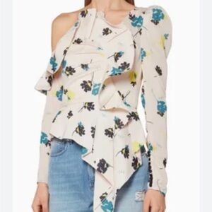 Self-Portrait Asymmetrical Floral Patterned Top
